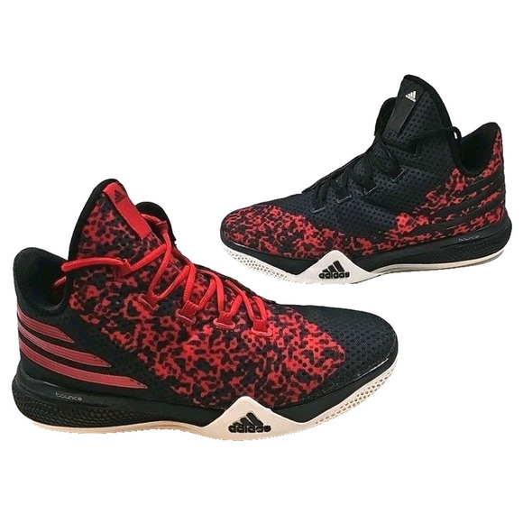 ADIDAS BOUNCE MEN'S BASKETBALL SHOES RED AND BLACK SIZE 12.5 US - Picture 1 of 14